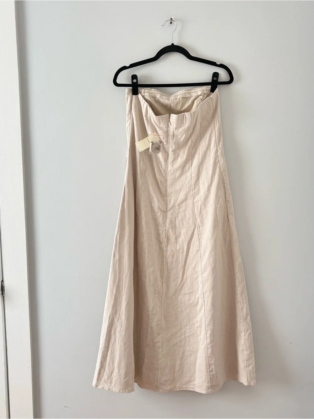 Abercrombie & Fitch NWT Linen Tube Dress Maxi Convertible Strapless Tan
